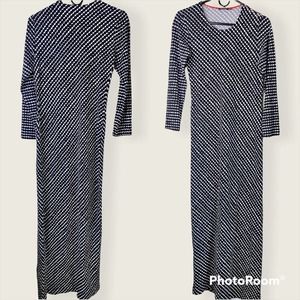 Marimekko Long Sleeve Polka Dot Cotton Midi Dress
